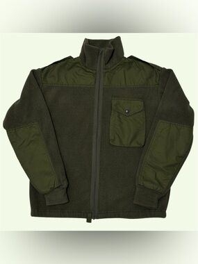 Vintage 90s Canadian Military Fleece Jacket Full Zip Green Combat Medium